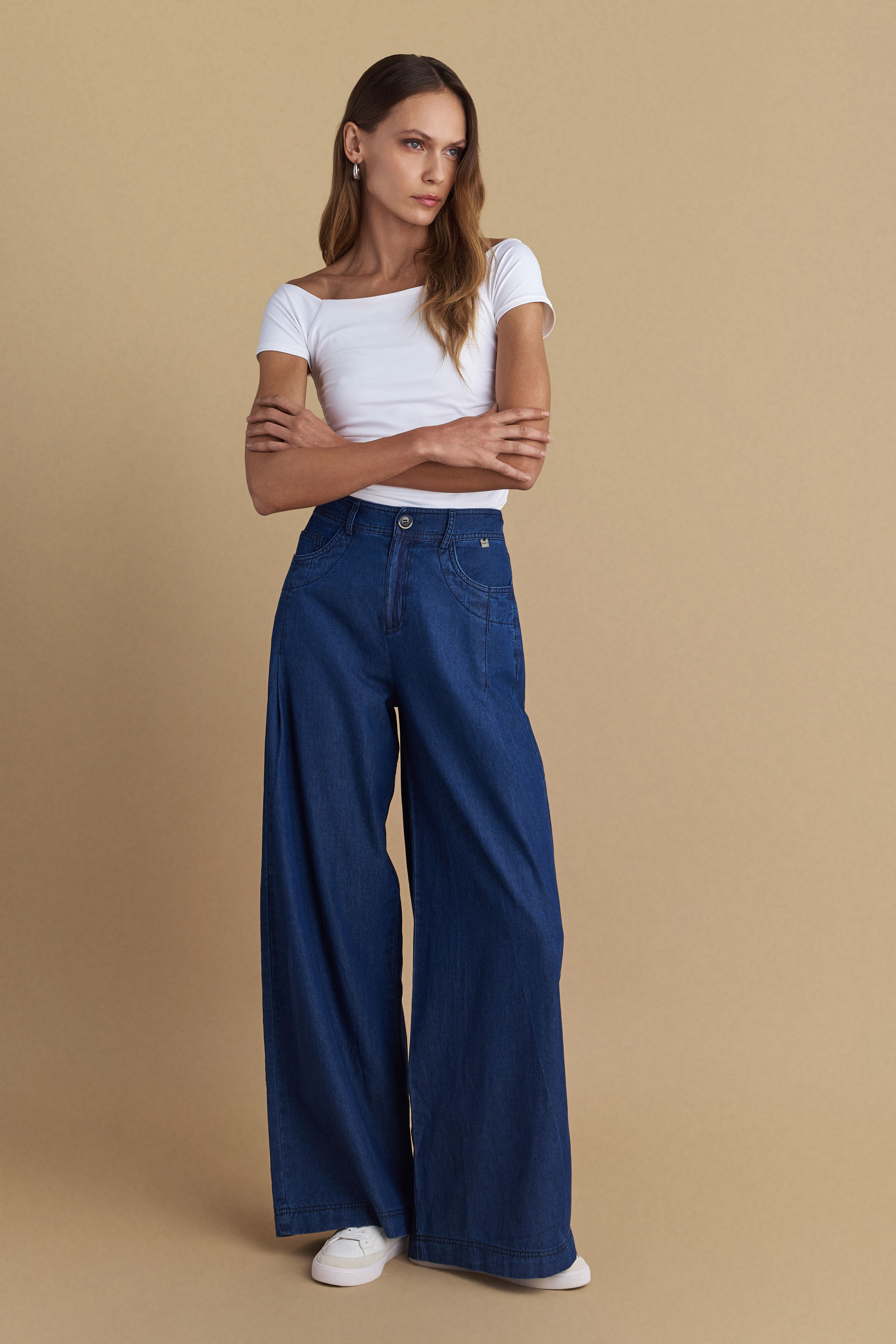  Παντελόνι wide leg denim όψη - 5206634826817 2025