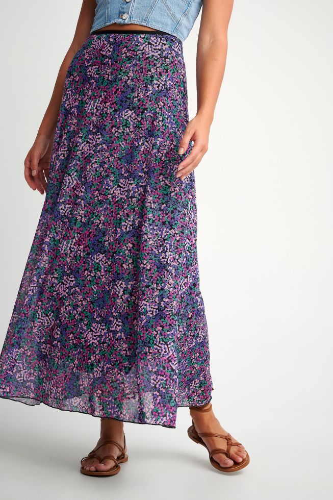 Maxi floral tulle skirt Multicolor attrattivo