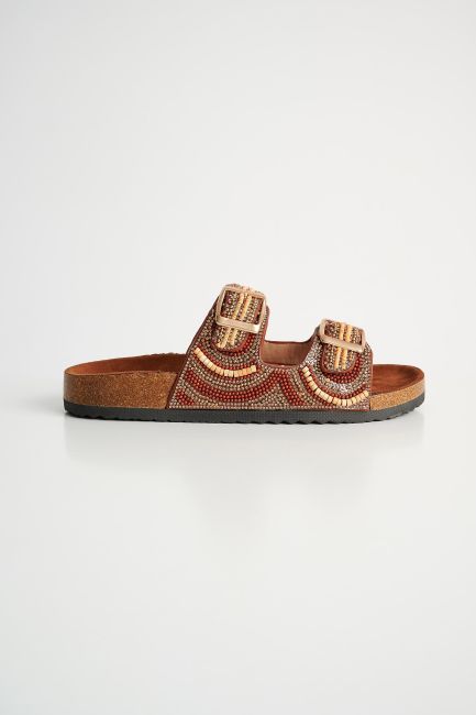 Detailed sandals - Bronze