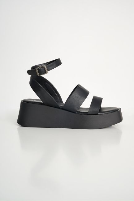 Monochrome platform sandals - Black