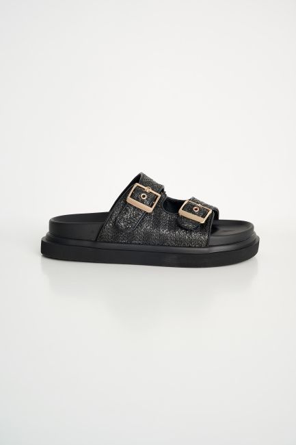 Buckle sandals - Black