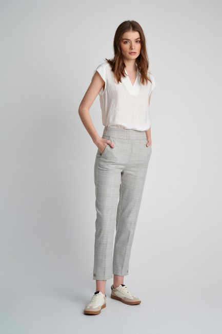 Plaid formal trousers - Grey