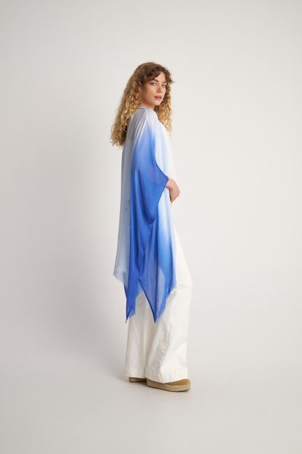 Frayed kimono - Blue