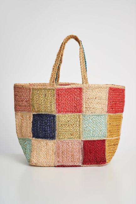 Τσάντα πολύχρωμη από γιούτα - Multicolor