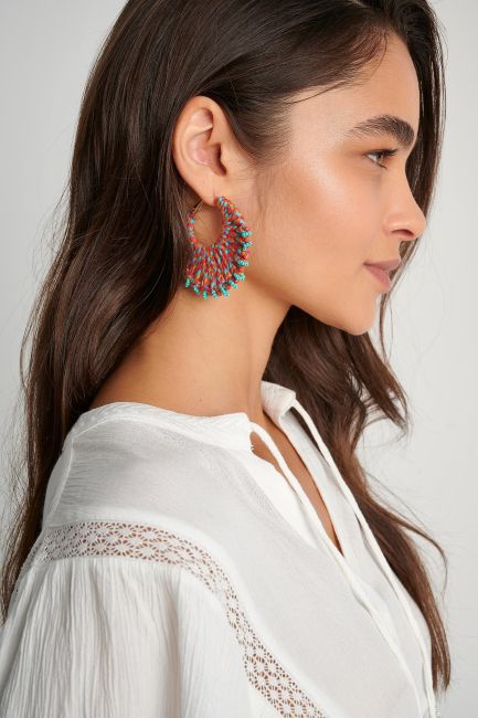 Colorful crochet earrings - Multicolor