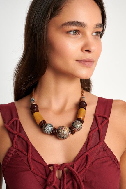 Chunky short necklace - Multicolor
