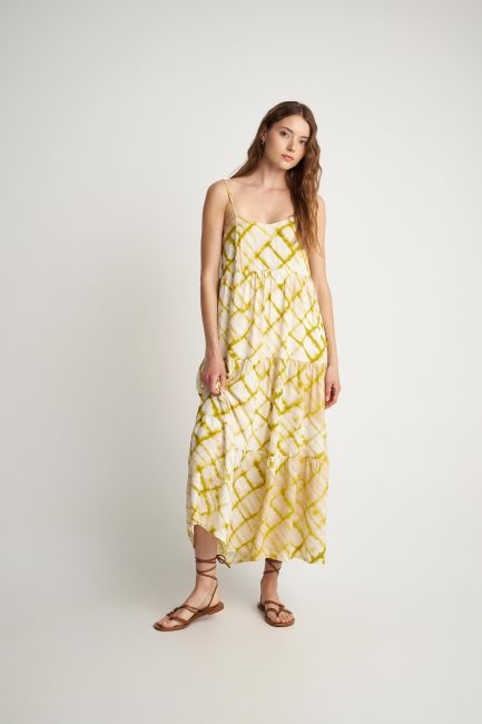 Φόρεμα μακρύ tie-dye - Yellow