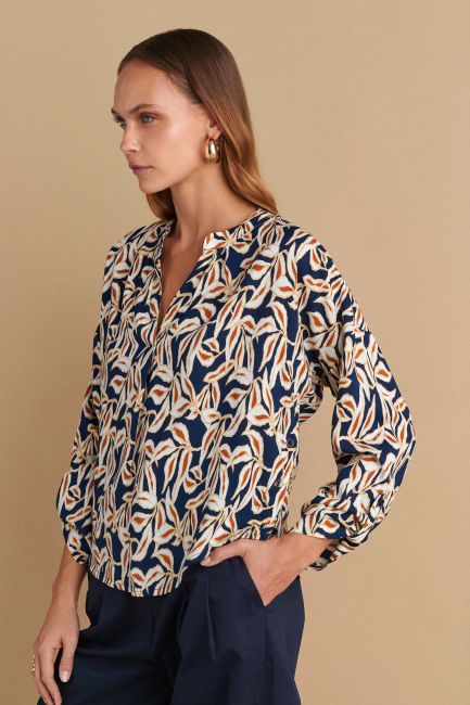 Leaf-pattern tunic - Multicolor