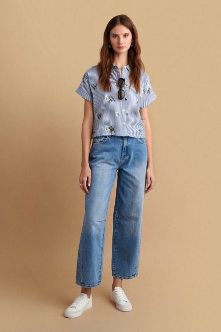 Jeans in barrel fit - Blue