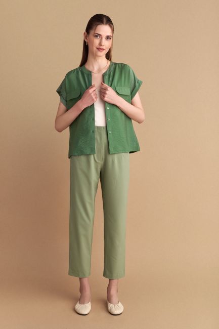 Trousers in monochrome - Mint