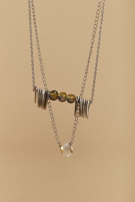 Different-elements layering necklace - Multicolor