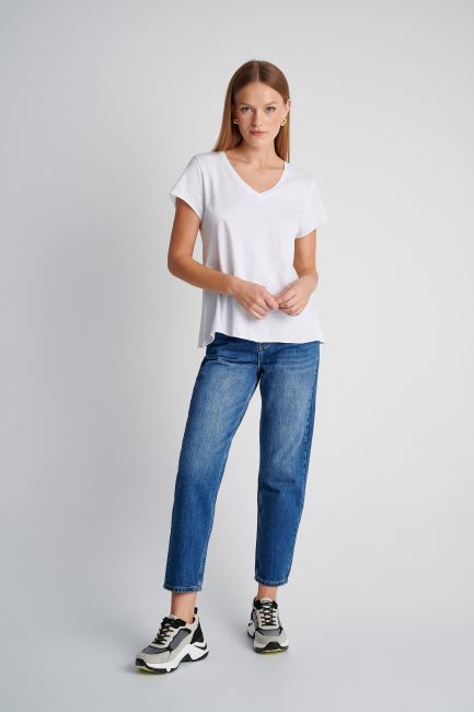 Monochrome basic blouse - White