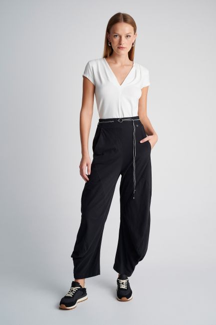 Belted culottes - Black