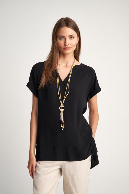 Accessory-detailed tunic - Black