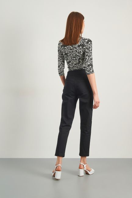 Office style monochrome trousers - Black