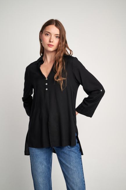 Asymmetrical shirt - Black