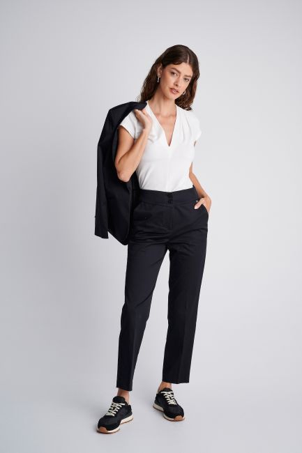 Monochrome office trousers - Black