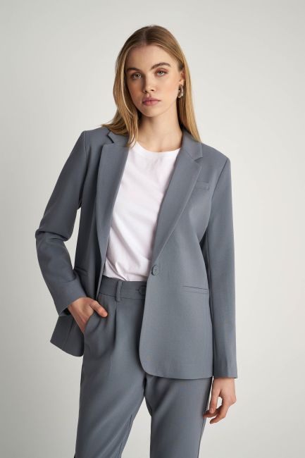 Straight-line blazer - Greyblue