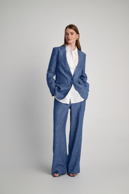 Linen suit blazer - Blue