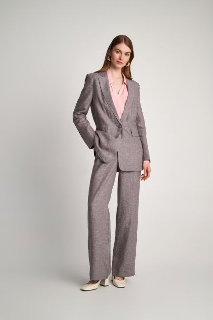 Linen suit blazer - Grey