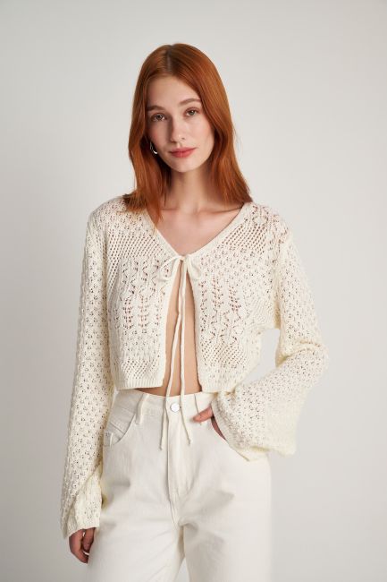 Crochet cardigan - Off white