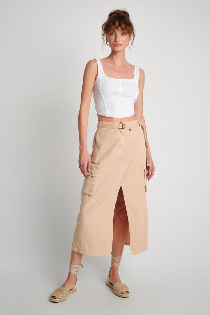 Cargo style skirt - Beige