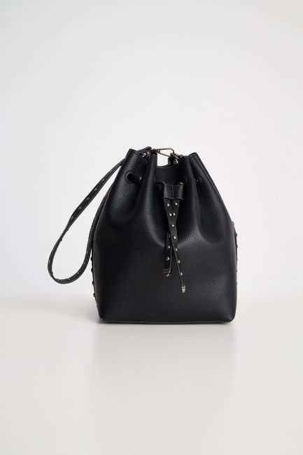 Studded bucket bag - Black
