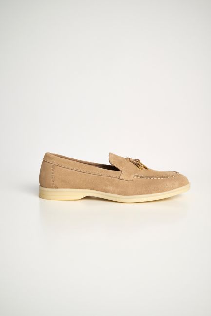 Decorative-element loafers - Beige