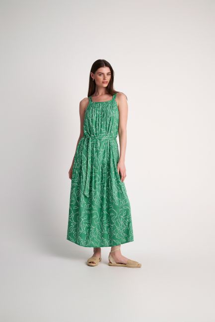 Maxi printed dress - Green