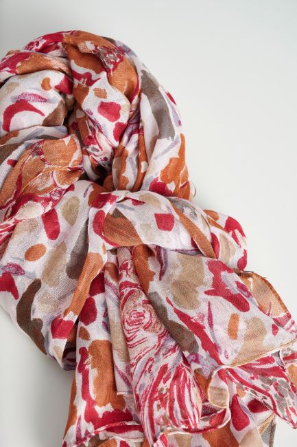 Printed scarf - Red