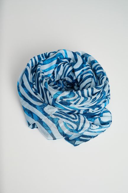 Abstract pattern scarf - Blue