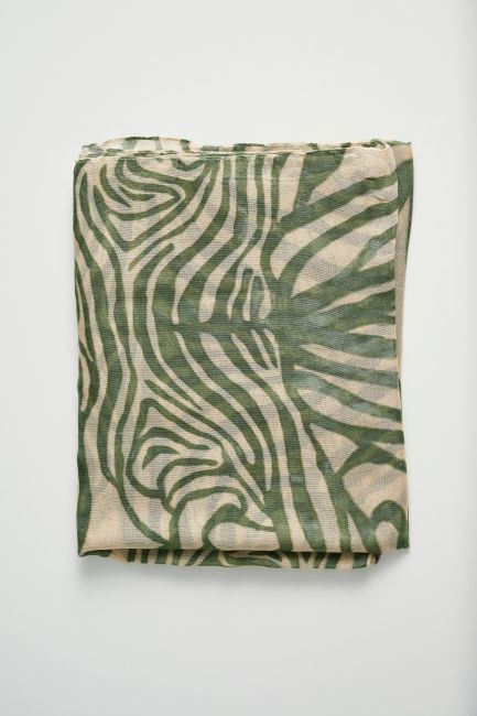 Abstract pattern scarf - Green